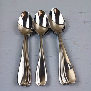 Reed & Barton Stainless Steel Soup Spoons Set Of 13 Vintage Flatware